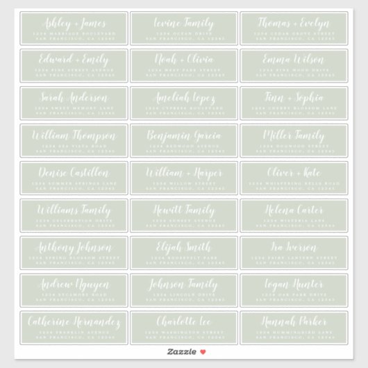 Adresetiketten  bruiloft sticker (Vel)