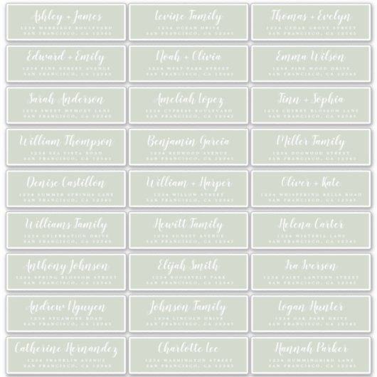 Adresetiketten  bruiloft sticker (Voorkant)