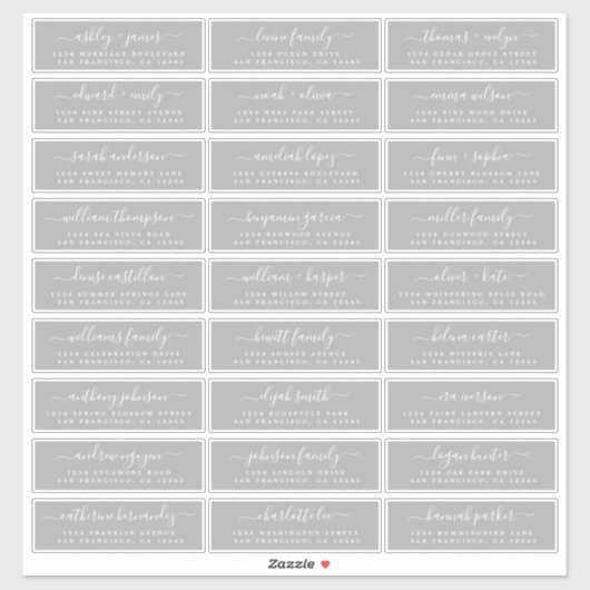 Adresetiketten  bruiloft sticker (Vel)