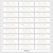 Adresetiketten  bruiloft sticker (Vel)