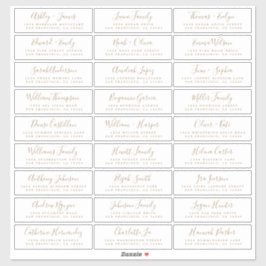 Adresetiketten  bruiloft sticker