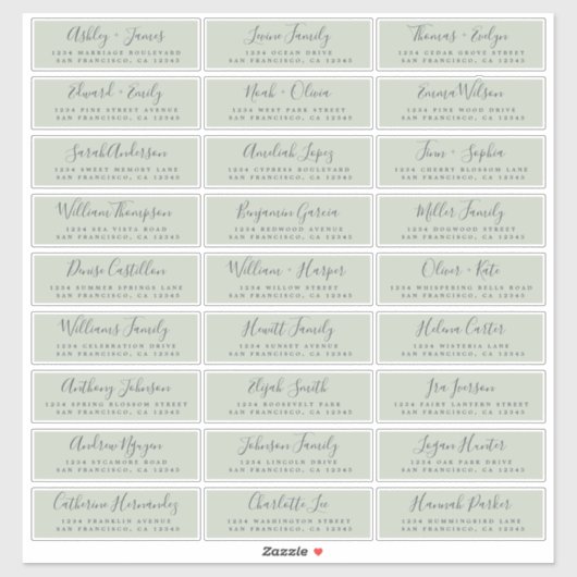 Adresetiketten  bruiloft sticker (Vel)