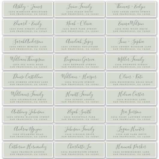 Adresetiketten  bruiloft sticker (Voorkant)