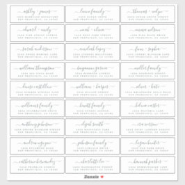 Adresetiketten  bruiloft sticker