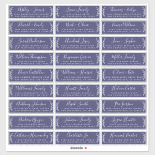 Adresetiketten  bruiloft sticker