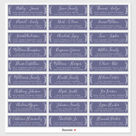 Adresetiketten  bruiloft sticker (Vel)