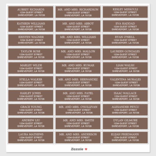 Adresetiketten  bruiloft sticker (Vel)