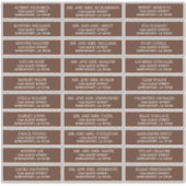 Adresetiketten  bruiloft sticker (Voorkant)