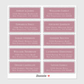 Adresetiketten bruiloft sticker (Vel)