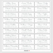 Adresetiketten bruiloft sticker (Vel)