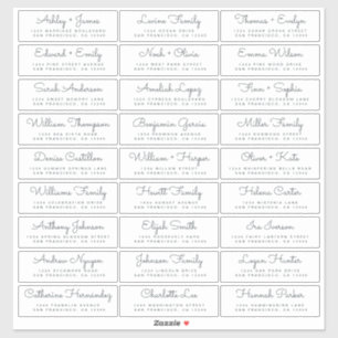 Adresetiketten bruiloft sticker