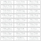 Adresetiketten bruiloft sticker (Voorkant)