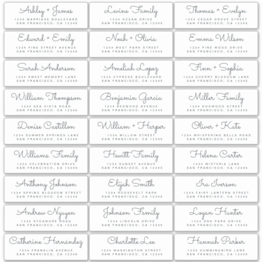 Adresetiketten  bruiloft sticker (Voorkant)