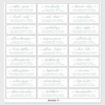 Adresetiketten  bruiloft