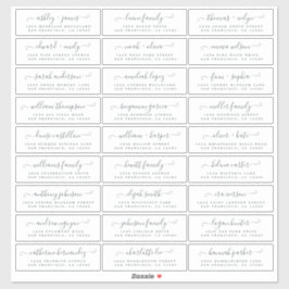 Adresetiketten  bruiloft sticker