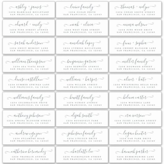 Adresetiketten  bruiloft sticker (Voorkant)