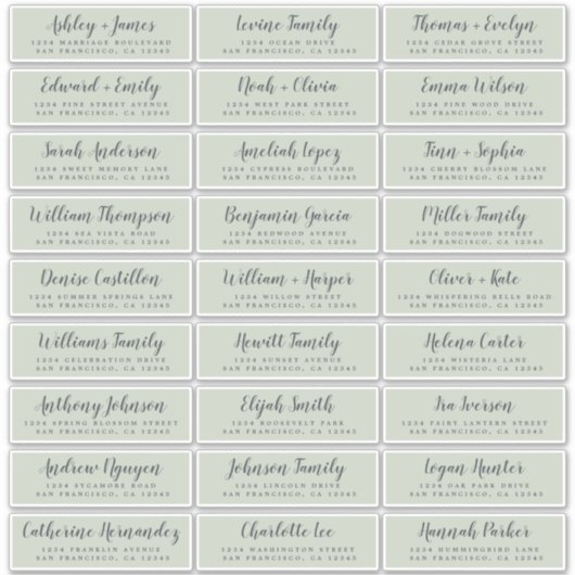 Adresetiketten  bruiloft sticker (Voorkant)