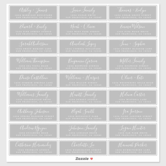 Adresetiketten  bruiloft sticker (Vel)