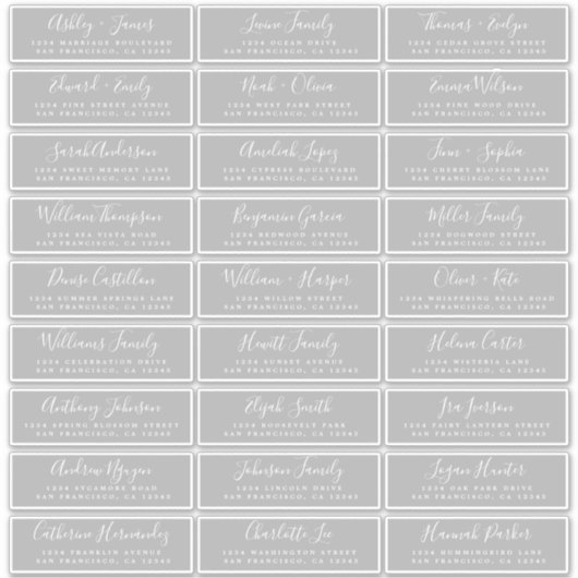 Adresetiketten  bruiloft sticker (Voorkant)