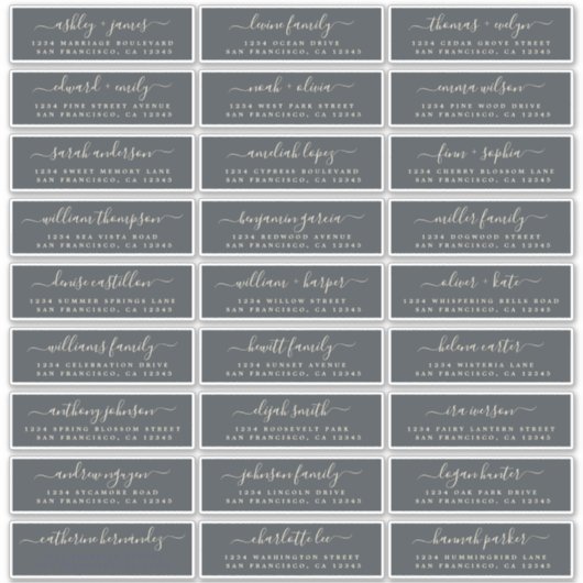 Adresetiketten  bruiloft sticker (Voorkant)