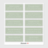 Adresetiketten bruiloft sticker (Vel)