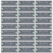 Adresetiketten bruiloft sticker (Voorkant)