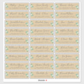 Adresetiketten bruiloft sticker (Vel)