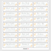 Adresetiketten  bruiloft sticker (Vel)