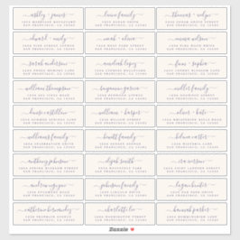 Adresetiketten  bruiloft sticker