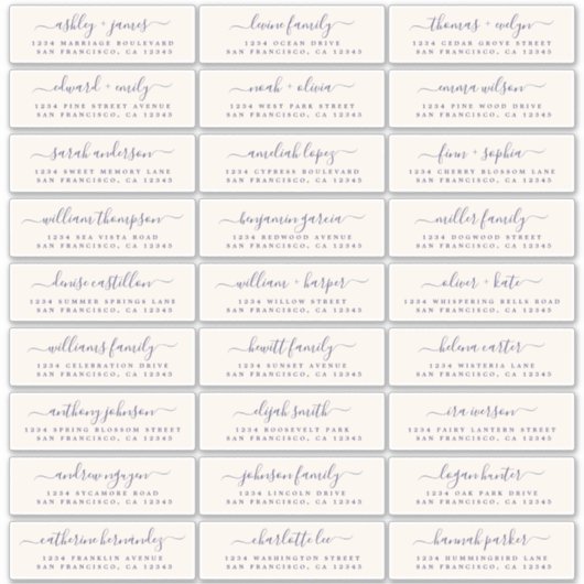 Adresetiketten  bruiloft sticker (Voorkant)