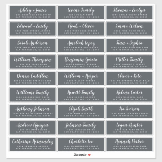 Adresetiketten  bruiloft sticker (Vel)