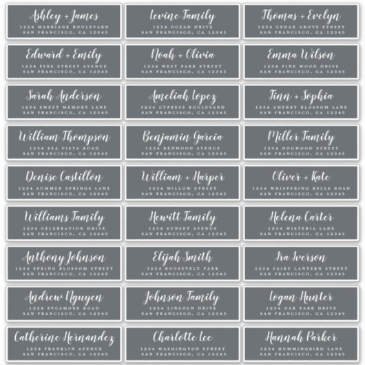 Adresetiketten  bruiloft sticker (Voorkant)