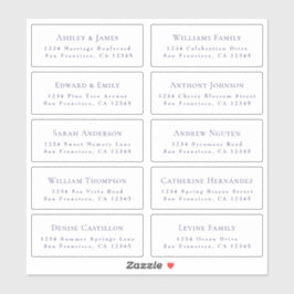 Adresetiketten  bruiloft sticker