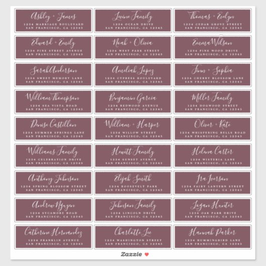 Adresetiketten  bruiloft sticker (Vel)