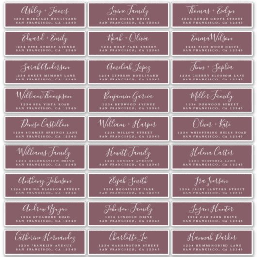 Adresetiketten  bruiloft sticker (Voorkant)