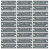 Adresetiketten bruiloft sticker (Voorkant)