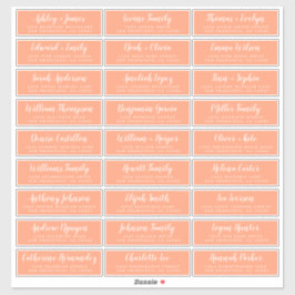 Adresetiketten  bruiloft sticker