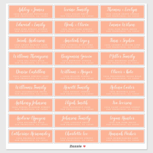 Adresetiketten  bruiloft sticker (Vel)