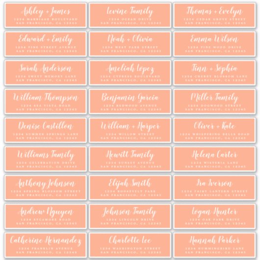Adresetiketten  bruiloft sticker (Voorkant)