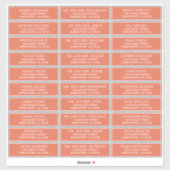 Adresetiketten  bruiloft sticker (Vel)