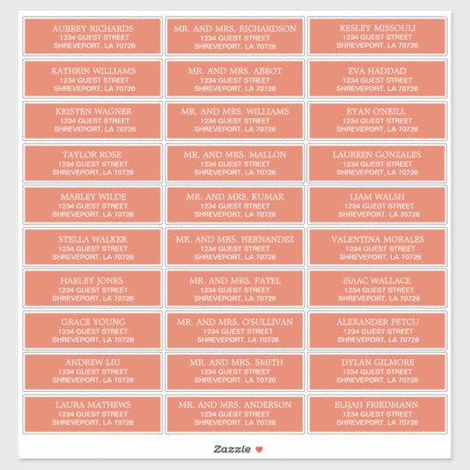 Adresetiketten  bruiloft sticker (Vel)