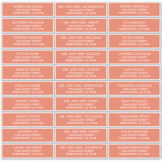 Adresetiketten  bruiloft sticker (Voorkant)