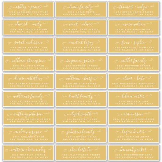 Adresetiketten  bruiloft sticker (Voorkant)