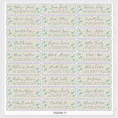 Adresetiketten bruiloft sticker (Vel)