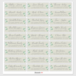 Adresetiketten  bruiloft sticker
