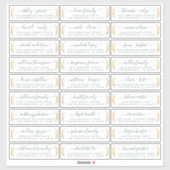 Adresetiketten  bruiloft sticker (Vel)