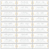 Adresetiketten bruiloft sticker (Voorkant)