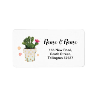 Adresetiketten Cactus Polka Dot  Stickers
