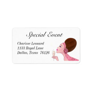 adresetiketten "Champagne Diva" Etiket