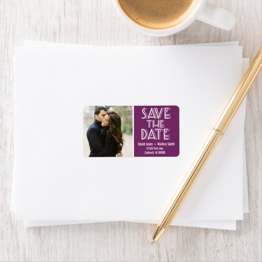 Adresetiketten Datum opslaan | Weddenschappen Etiket (Insitu)